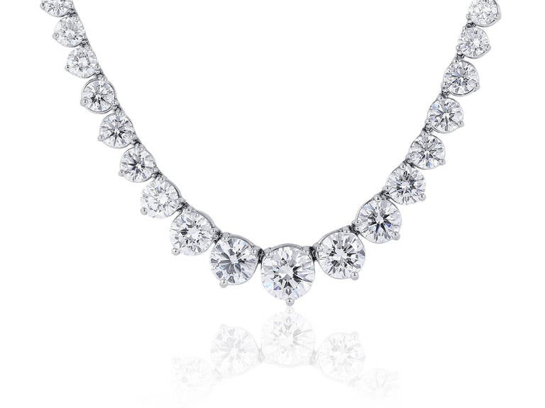 44.60 Carat Diamond Riviere Necklace