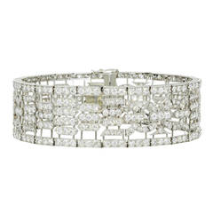 Art Deco Lacloche Paris Important Diamond Bracelet