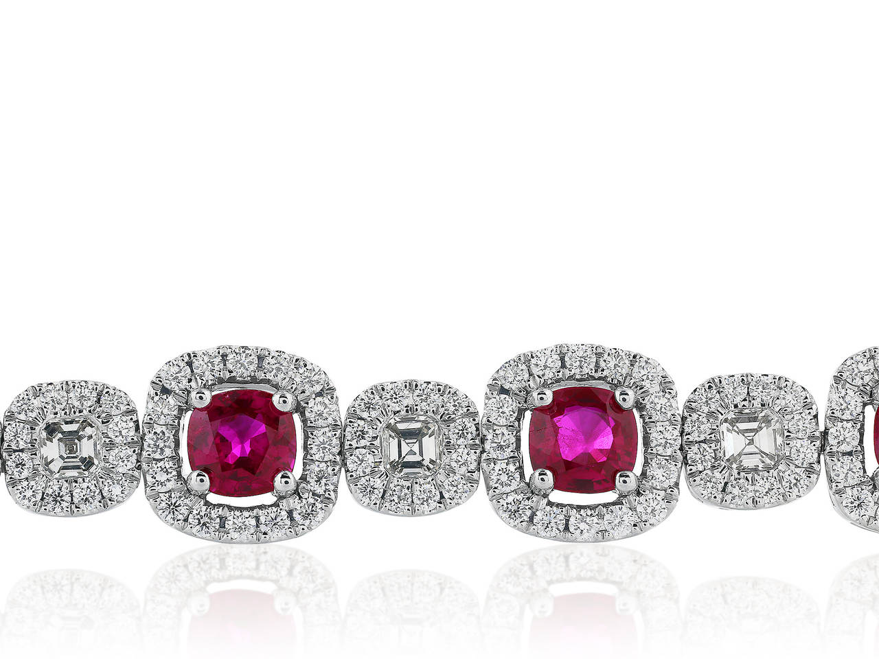 Burma Ruby Diamond Gold Bracelet