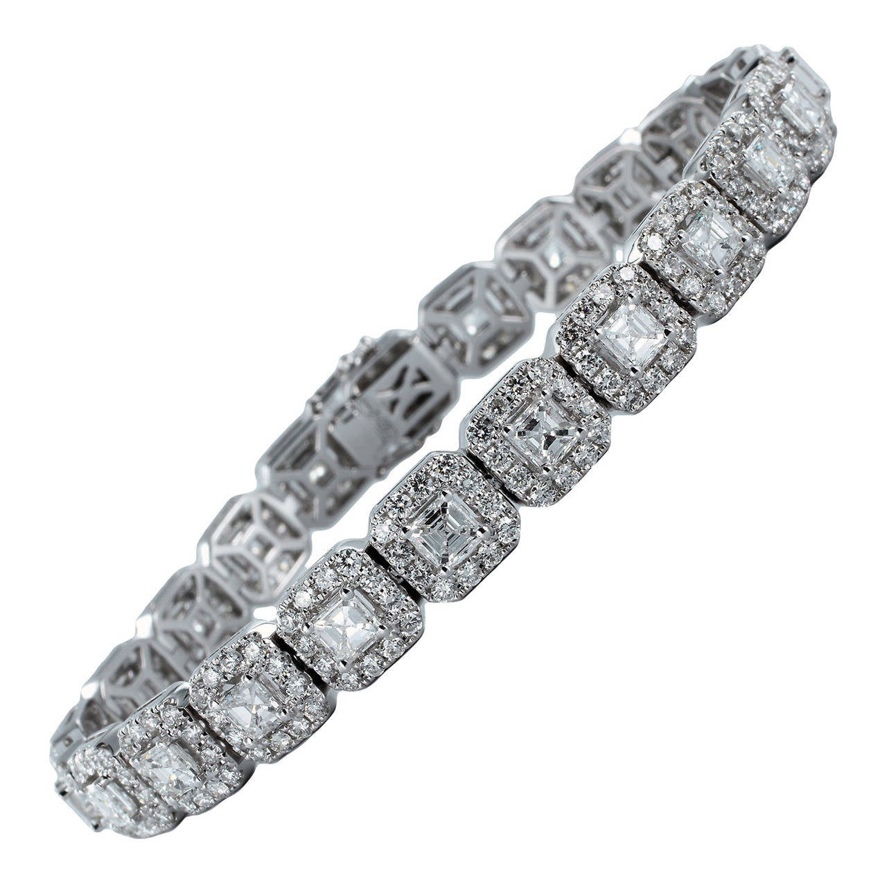 8.83 Carat Diamond Bracelet For Sale