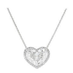 8.06 Carat D Color Heart Shape Diamond Pendant