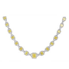 16.02 Carat Canary Diamond Necklace