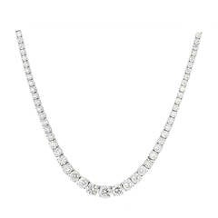 36.75 Carat Diamond Riviere Platinum Necklace