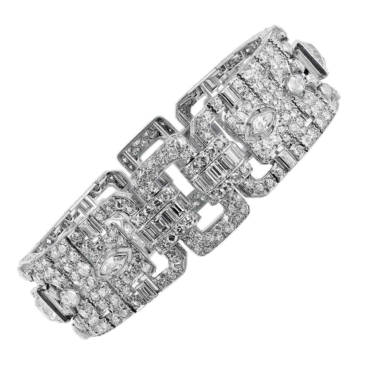 Lacloche Freres Art Deco Diamond Platinum Bracelet For At 1stdibs Lacloche Freres Art Deco Diamond Platinum Bracelet For