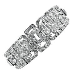 Lacloche Freres Art Deco Diamond Platinum Bracelet 8