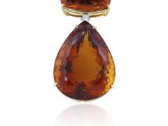 150ct Citrine & Diamond Necklace