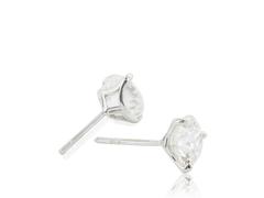 6.02 Carats Cushion Cut Diamonds Platinum Stud Earrings