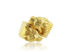 22kt. Lions head Bypass Ring