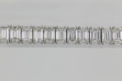 16.57 Carat  Emerald Cut Diamond Bracelet