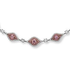 5.80 Carat Argyle Fancy Intense Pink Diamond Platinum Necklace