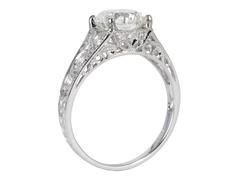 1.75 Carat Cushion Cut Diamond Filigree Platinum Ring