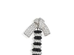 Patrick Mauboussin 32.56 Carat Jade Onyx Diamond White Gold Earrings