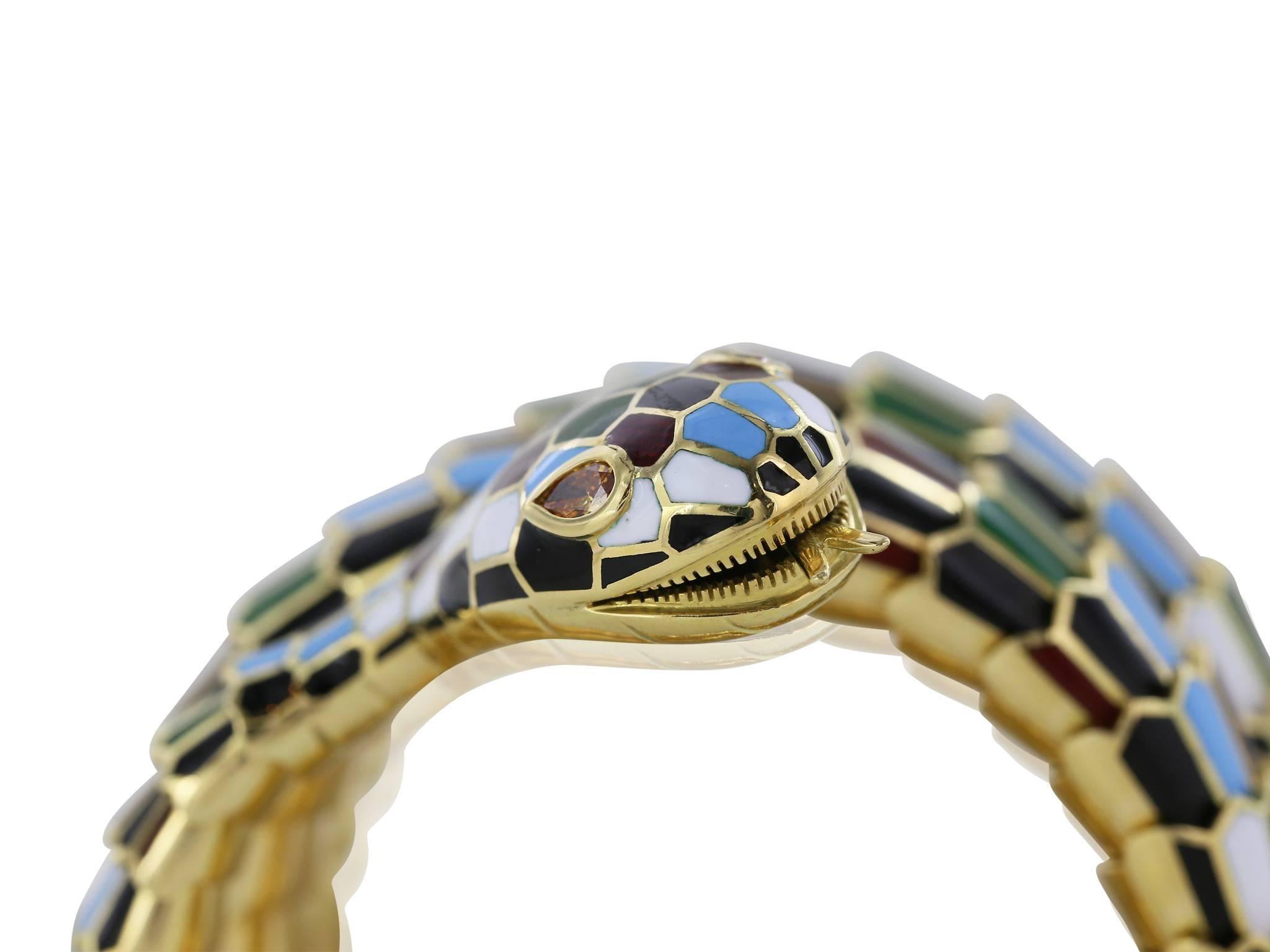 enamel snake bracelet