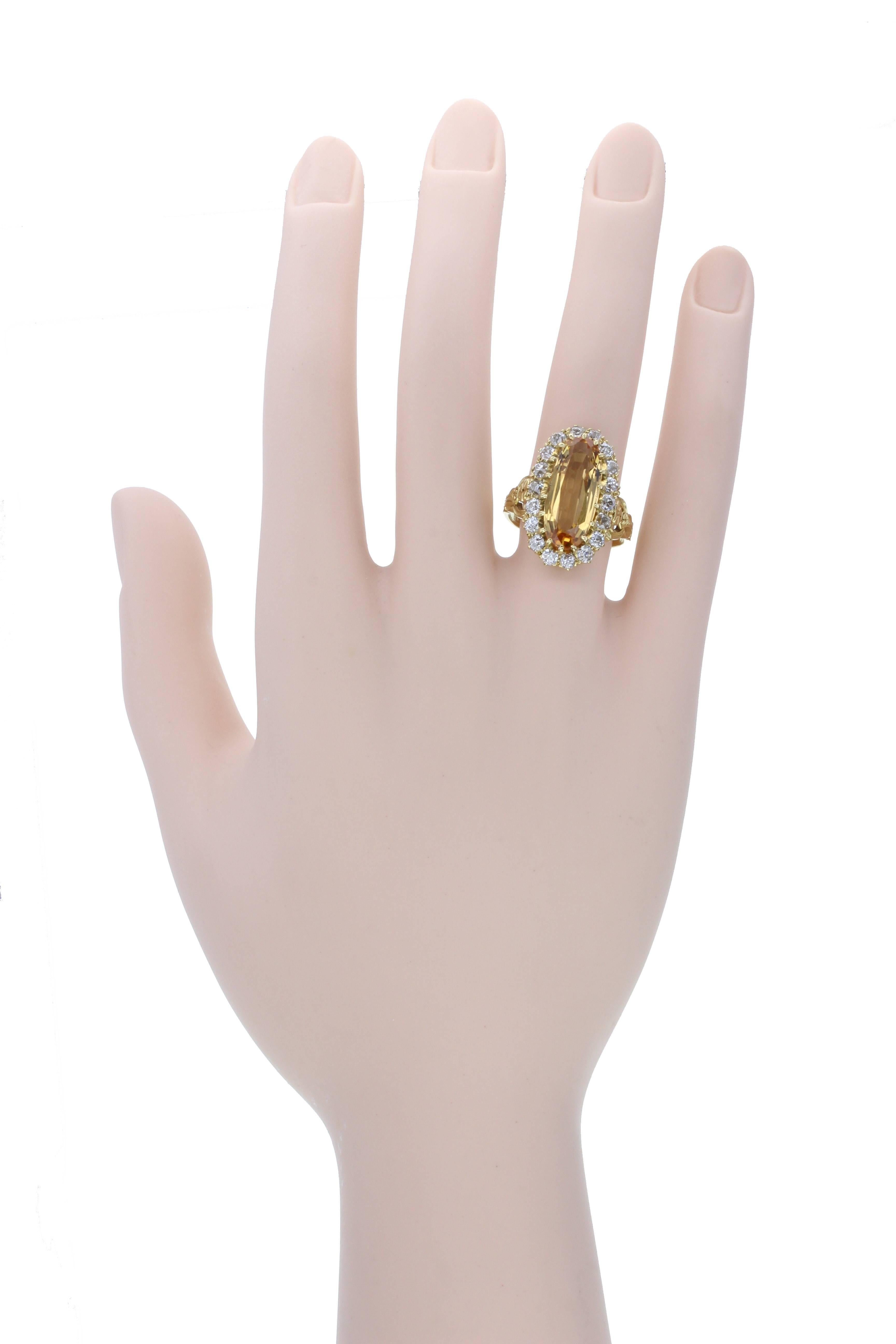 antique imperial topaz ring