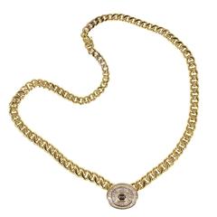 Bulgari GIA Diamond Gold Pendant Necklace 2