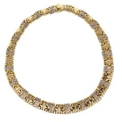 Bulgari Parenthesis Diamond Gold Collar Necklace 7