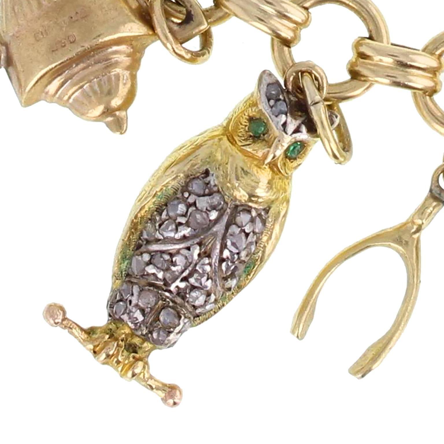 vintage gold charms for bracelets