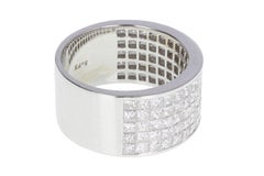 Invisibly Set Princess Cut Diamond Band Ring