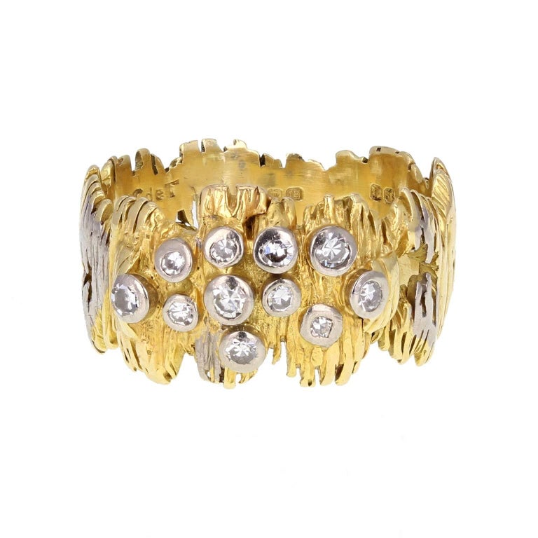 Charles de Temple Diamond Set Gold Band Ring at 1stDibs | charles de ...