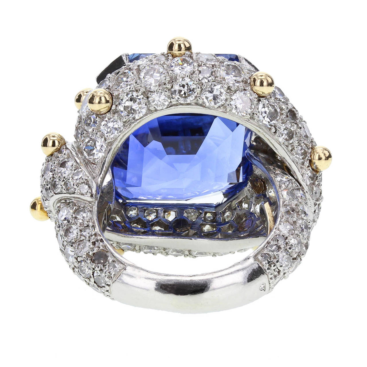 Women's Jean Schlumberger Henri Picq Ceylon Sapphire Diamond Ring For Sale