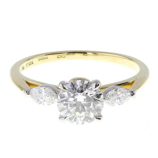 Tiffany and Co. 1.08 Carat Diamond Platinum Engagement Ring at 1stDibs