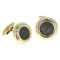 Bulgari Thurium IV Century BC Gold Coin Cufflinks 8