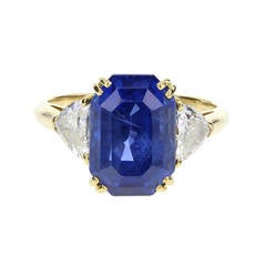 Mauboussin Paris 7.60 Carat Sapphire Diamond Gold Ring 8