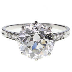 Boucheron 3.91 Carat Brilliant-Cut Diamond Platinum Engagement Ring