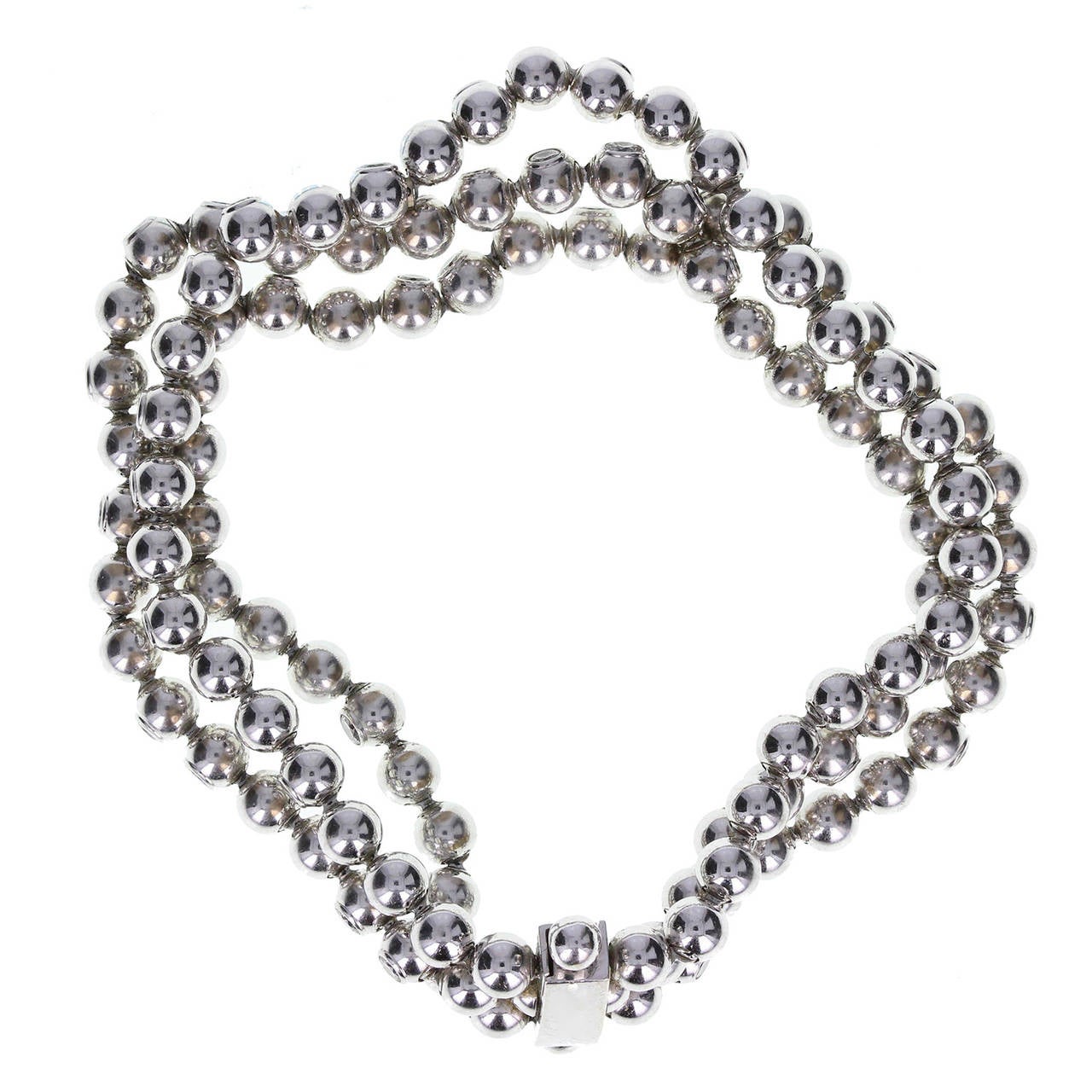 Modern Cartier Diamond Gold Perles de Diamants Bracelet