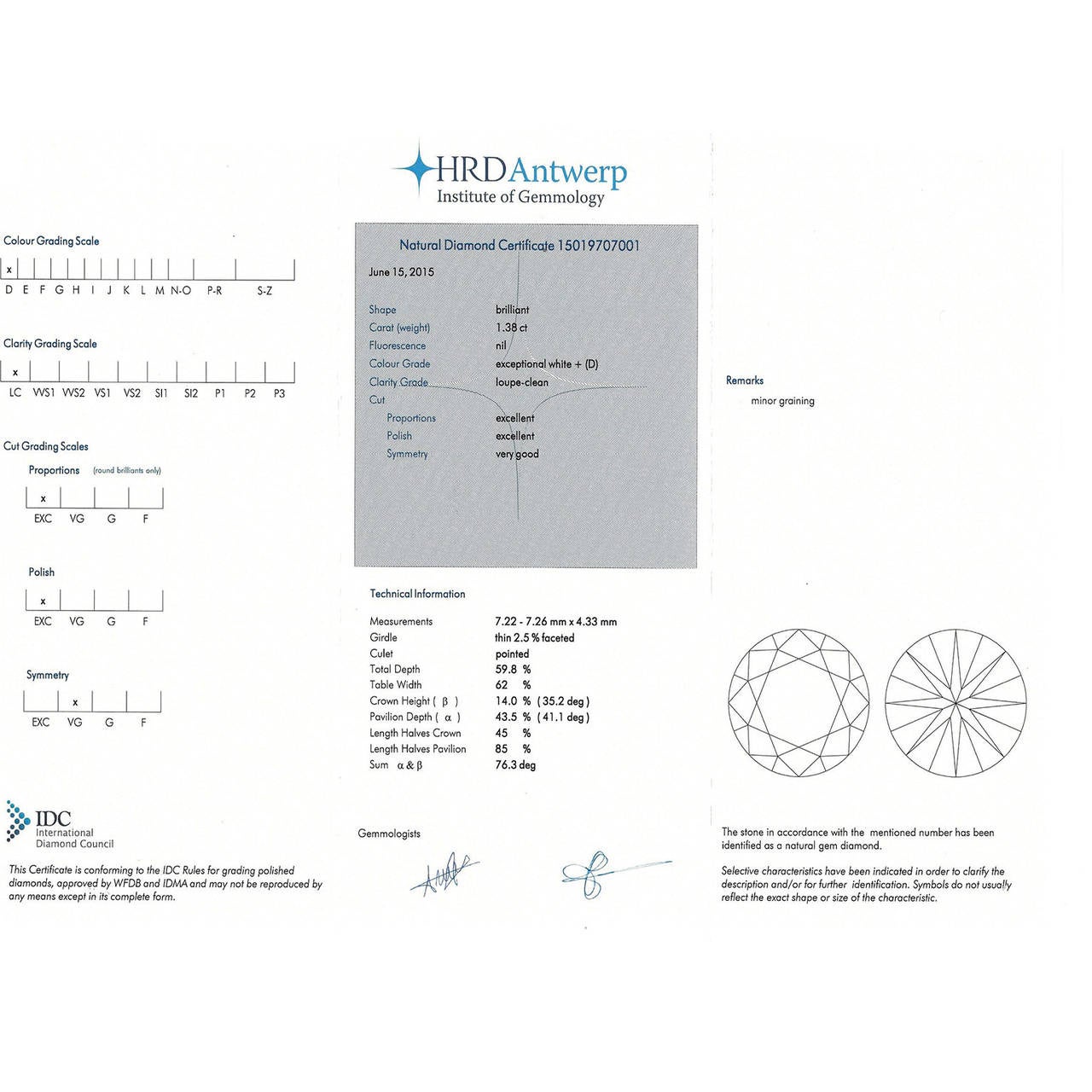 Internally Flawless D Colour Diamond Daisy Cluster Ring with HRD Certificate 1