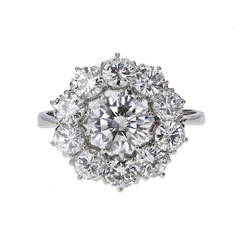 Internally Flawless D Colour Diamond Daisy Cluster Ring with HRD Certificate