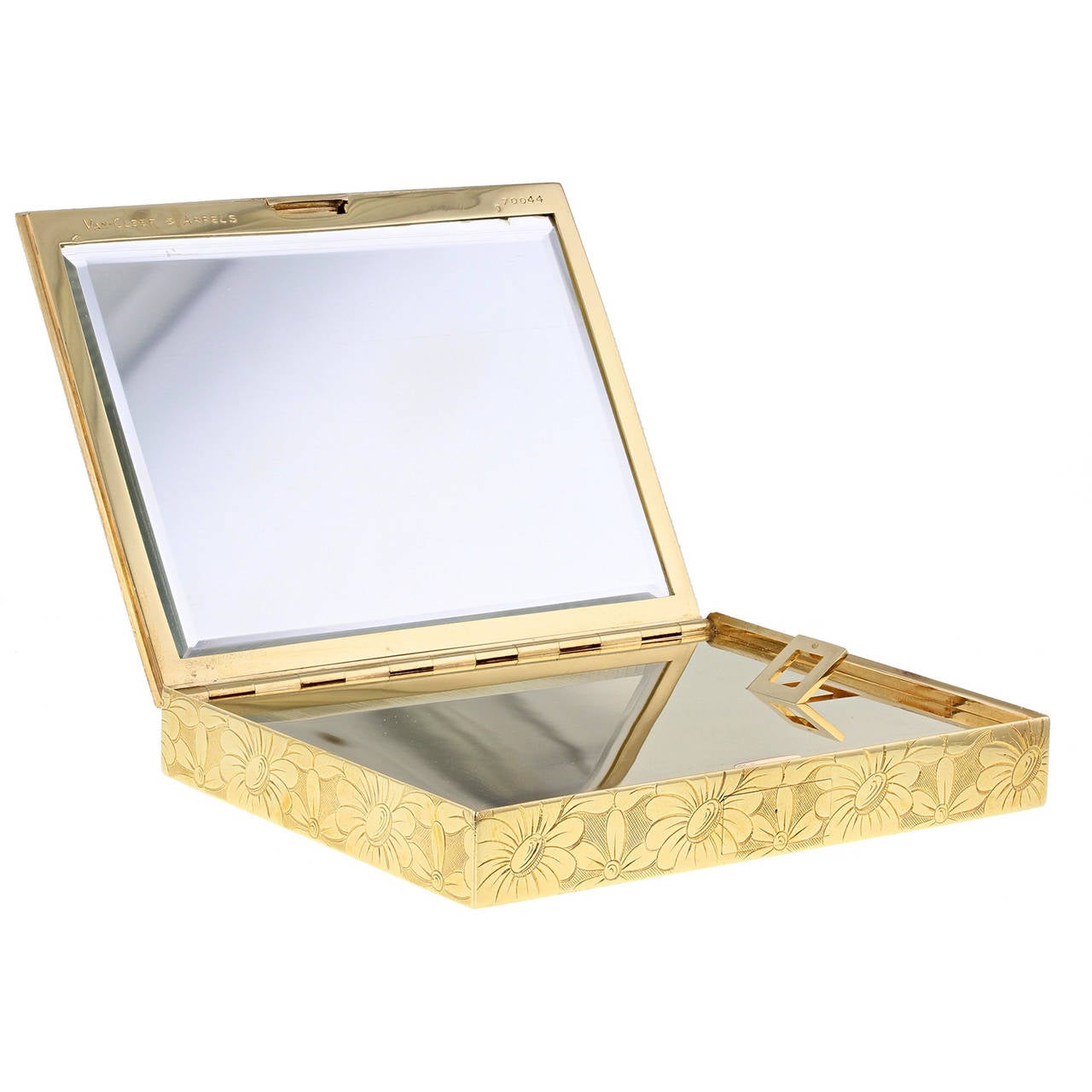 Retro Van Cleef & Arpels Gold Diamond Lady's Compact