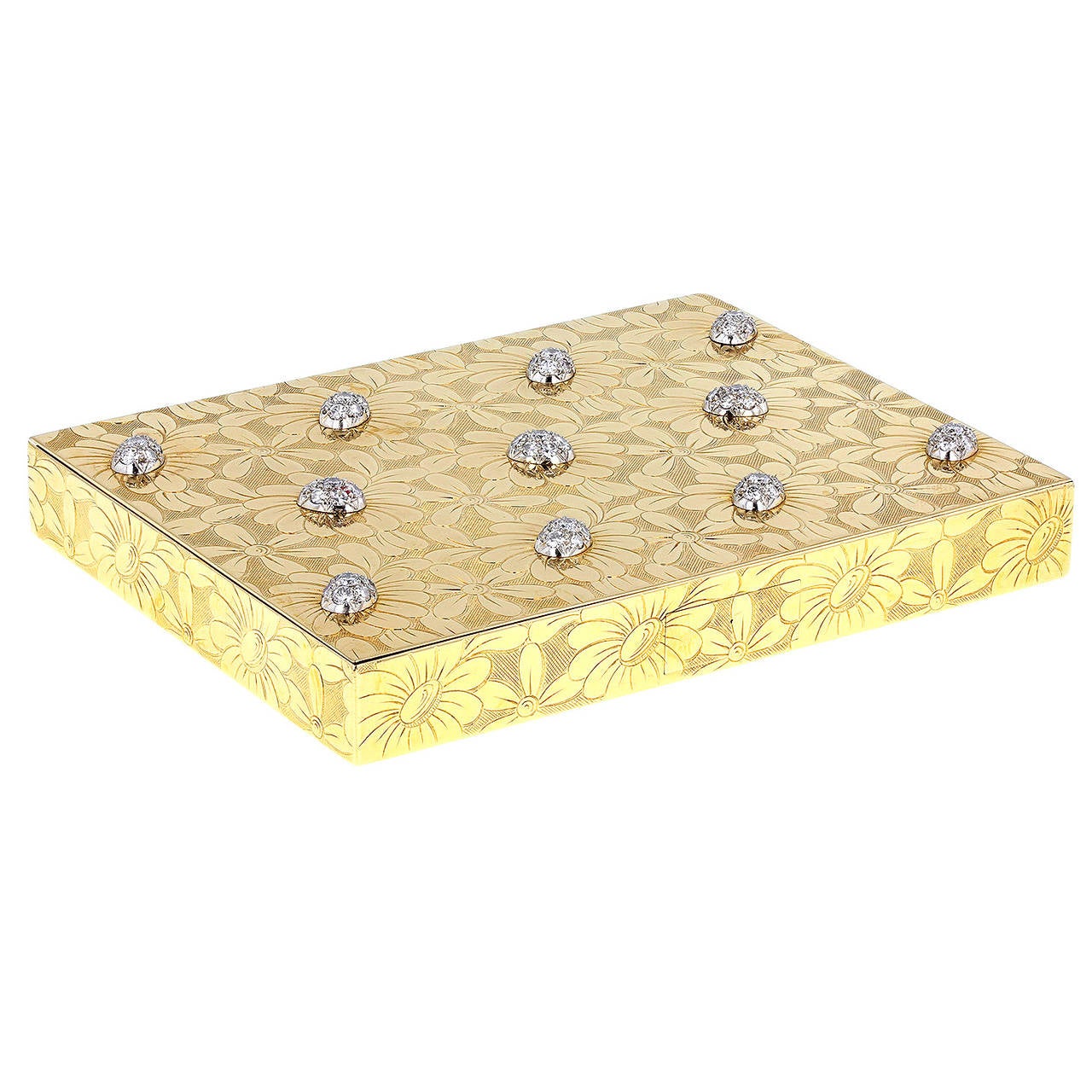 Van Cleef & Arpels Gold Diamond Lady's Compact