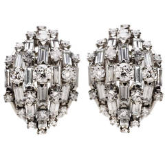 Oscar Heyman Diamond Platinum Earrings