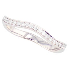 Diamond Stylet Ring in 18k White Gold by Elie Top