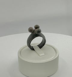 Ancient Roman Bronze Flower Motif Ring, Circa 2nd Century AD, Size 8.5