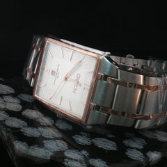 New Old Stock Croton CN307247TTSL Two-Tone Rectangle Quartz Watch Box