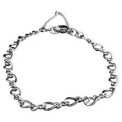 Pulsera vintage descatalogada de James Avery, de plata de ley, con eslabones ovalados en forma de ocho, 6,75