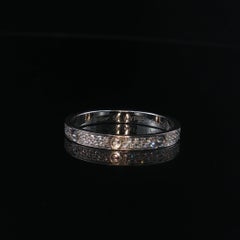 Vintage Cartier Love Ring 18K White Gold Pave Diamond Mini 59 Sz 8.75 Authentic