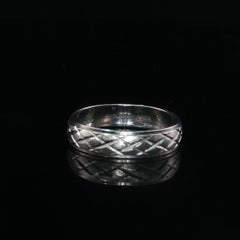 Vintage Estate Platinum 950 Braided Woven Satin Finish Band Ring 4mm Size 6
