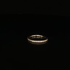 Vintage DAUSSI 14K Gold Diamond Eternity Band Ring 0.138 CTW Sz 4.75 1.5g
