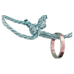 Vintage Tiffany & Co Sterling Silver I Love You Notes Band Ring Sz 4.5 + Pouch