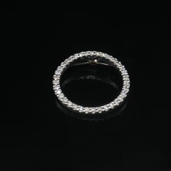 Vintage Roberto Coin 18K White Gold Diamond Circle Ring Slide Pendant 0.26cctw
