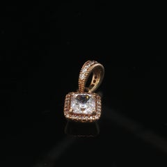 Estate Pandora 14K Yellow Gold CZ Timeless Elegance Pendant Charm