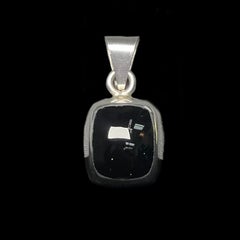 Vintage TAXCO MEXICO Sterling Silver Onyx Pendant 13.6g