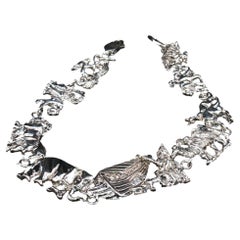 Vintage 925 Sterling Silver Noah’s Ark Animal Link Bracelet 7 Inch