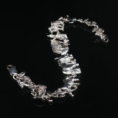 Vintage 925 Sterling Silver Noah’s Ark Animal Link Bracelet 7 Inch