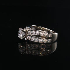 Anillo de boda vintage «The Leo», de oro blanco de 14K con diamantes naturales de 2,52 CTW, talla 5,25
