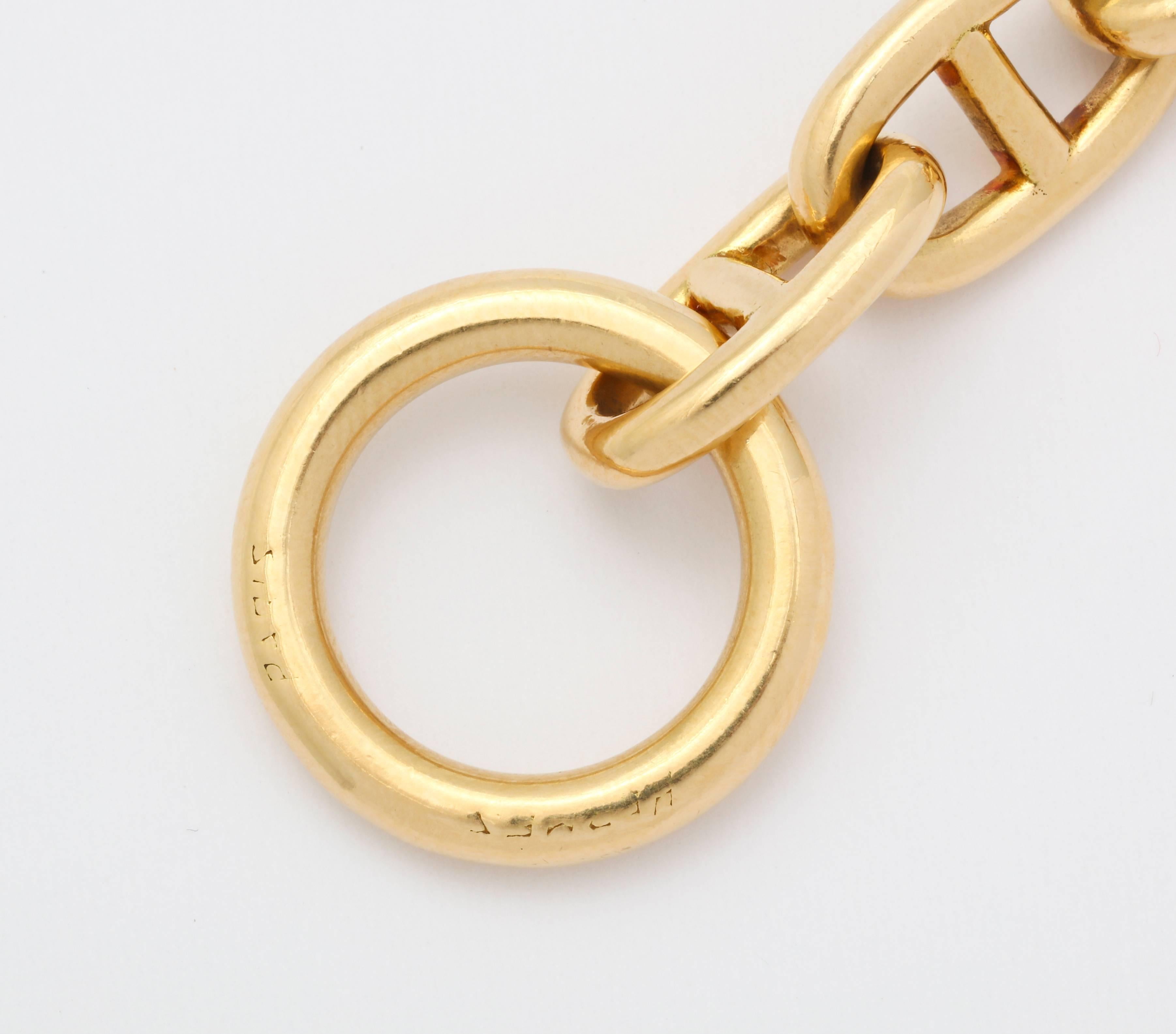 Goldarmband von Hermes, 1960er Jahre, Chaine d'Ancre für Damen oder Herren