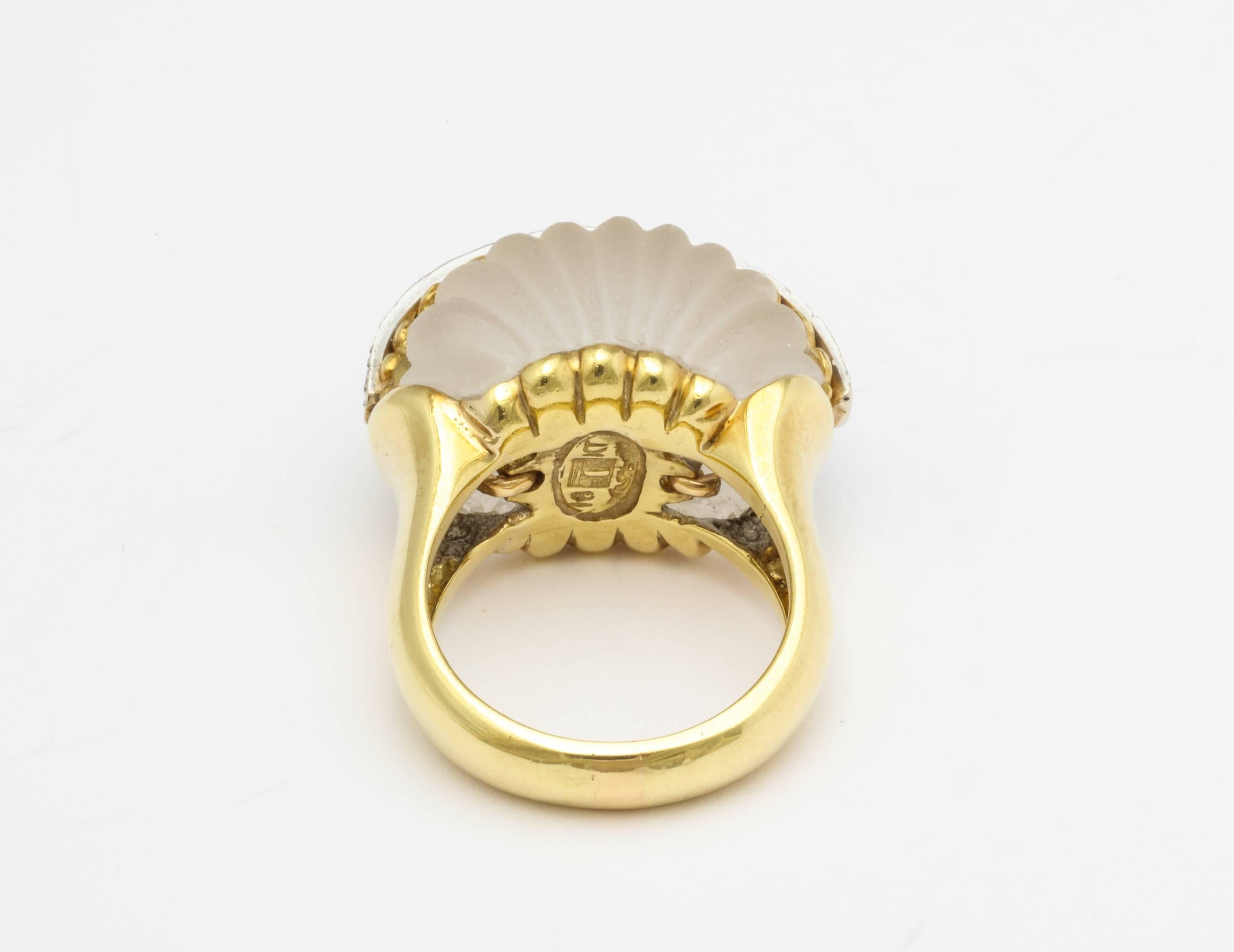 frosted gold ring